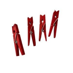 Red Small Clothespins